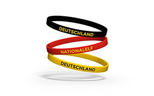 Sicuro per bambini (+3 anni) Bracciale in silicone 100% Made in Germany. e Nessun tipo di metallo, colore: Nero, rosso, giallo