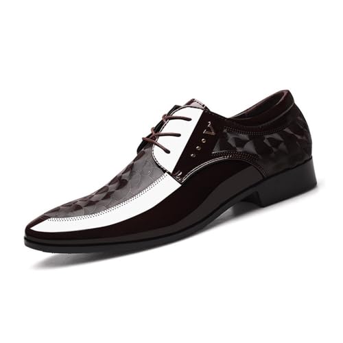 Spring Large Size Business British Style lace-up Casual Men's Shoes Oxfords(Brown,9.5)3