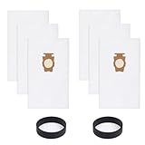 Picture of LOSKLENO 6 Pack Vacuum Cleaner Bags and 2 Belts Compatible with Kirby Vacuum Bags 204811, 204814, 205811 Style F, Fit for All Kirby Sentria Vacuum G Series, Avalir (6 Bags + 2 Belts)