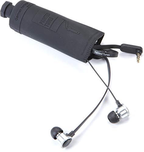 Image of Dual Electronics Painted Tunes A1K Tangle-Free Flat Wire Noise Reducing Earbuds with Built-in Microphone & Carrying Case Black