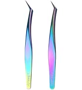 Libeauty Pince a Epiler, 2 Pièces Pince Extension Cils, Pince a Epiler Sourcils pour Cils Individ...