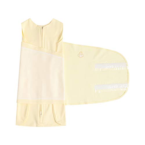 Saco de Dormir Swaddle em Algodão Egípcio Amarelo Tamanho:P - 3 a 6 meses
