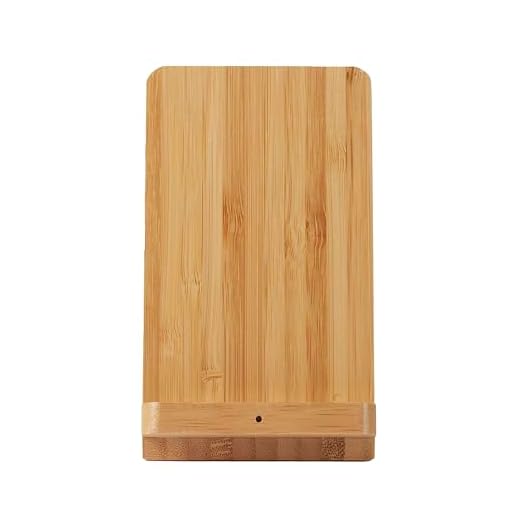 BE MIX, HT0031, 15-W-Induktionsladestation aus Holz, schnelles Aufladen, natürliches und Elegantes Design, kompatibel mit Allen Telefonen, praktisch und tragbar, ideal für unterwegs