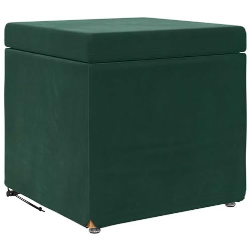 Tabouret avec coussin doux vert foncé pour optimiser les petits espaces