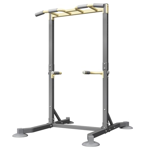 Multi-function Pull Up Station, Portable Workout Equipment with Pull Up Bar and Dip Station for Home Gym, Support 600lbs