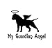 MDGCYDR Pegatinas Personalizadas Coche 14,2X11,1 Cm My Guardian Angel Pitbull Pegatina De Coche Vinilo Pit Bull American Bully Dog Negro/Plateado