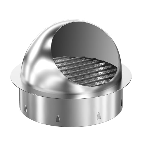 3 Inch Dryer Vent Cover Stainless Steel Round Air Ventilation Dryer Exhaust Vent Wall Vent Cover Ventilation Grill Hood