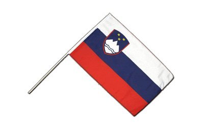 Drapeau Slovénie sur hampe 60x90 cm pavillon slovène officiel