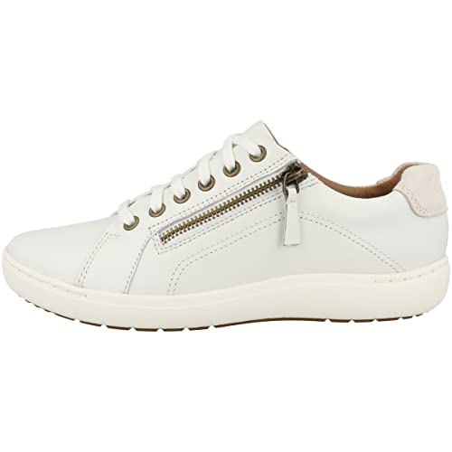 Clarks Nalle Lace Womens White Leather, 7