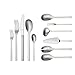 Produktbild WMF Linum Besteckset, 12 Personen, 66 teilig, 60 Teile mit Servierbesteck, Monobloc-Messer, Cromargan Edelstahl mattiert, spülmaschinengeeignet