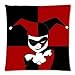 96688PLAOO Harley Quinn Black Red Pillowcase Zippered Pillow Cover Fundas para Almohada (65cmx65cm)