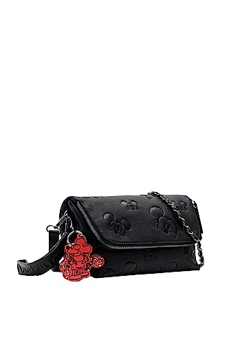 Desigual, Bols_all Mickey Venecia Mujeres, Negro, talla única