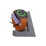 Helilyco Reloj 8 con soporte de carga de silicona para diseño clásico y geométrico, para base compacta con base segura, color gris