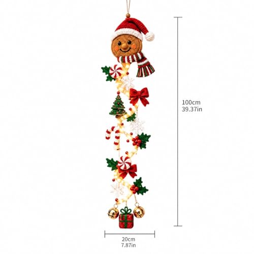 Christmas Hanging Decorations with Light Crochet Santa LED Hanging Ornament - image 6