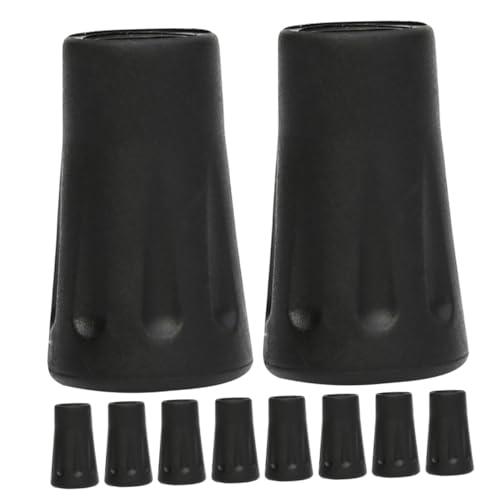 NOLITOY 10pcs Anti-Slip Foot Covers for Walking Sticks Replacement Cane Tips Hiking Sticks End Caps Walking Cane Tips Hiking Sticks Tips Protectors Walking Canes Tips Rubber Black