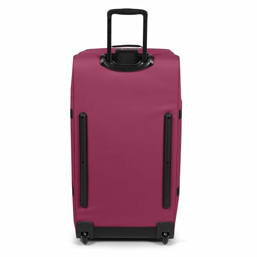 Image of EASTPAK Tranverz L - 121L Large Soft Sided Checked Luggage, Dual Compartments, TSA Lock, Compression Straps & Smooth Inline Wheels, Wine Burgundy