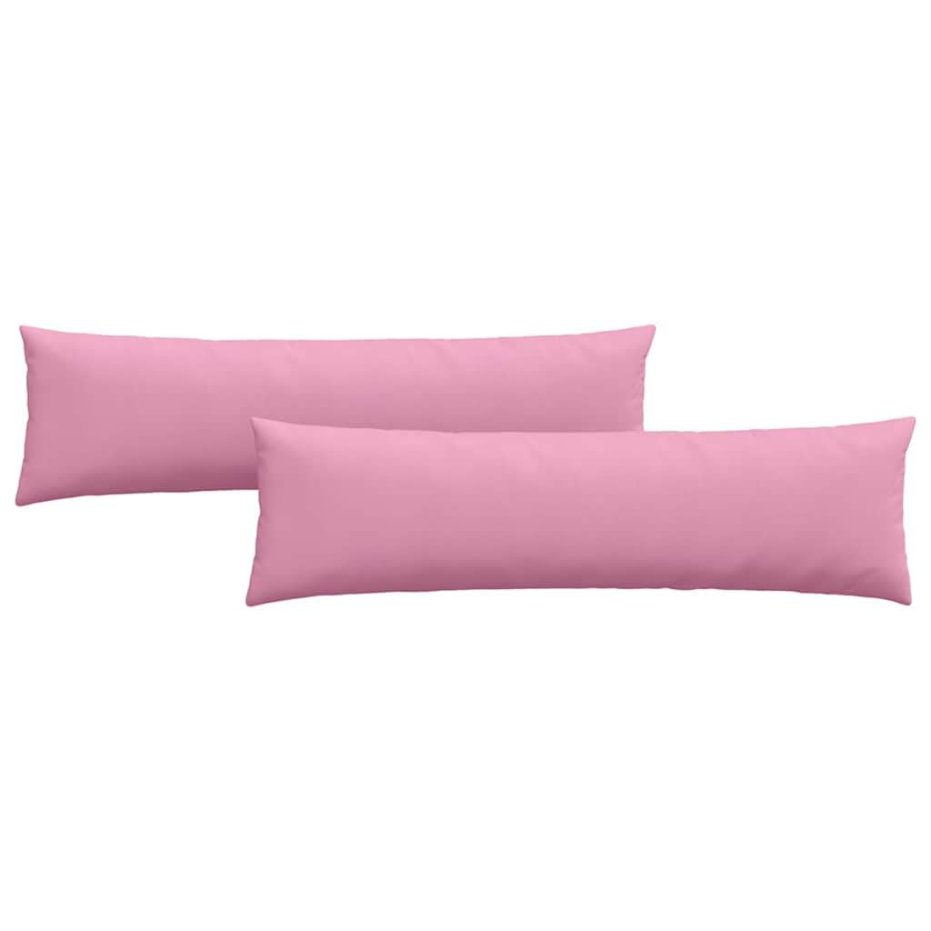 Coussins de canapé rose 145x40 cm en tissu - Lot de 2 pièces confortables