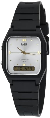CASIO♡ Casio Men's Core AW48HE-7AV Black Resin Quartz Watch with Silver