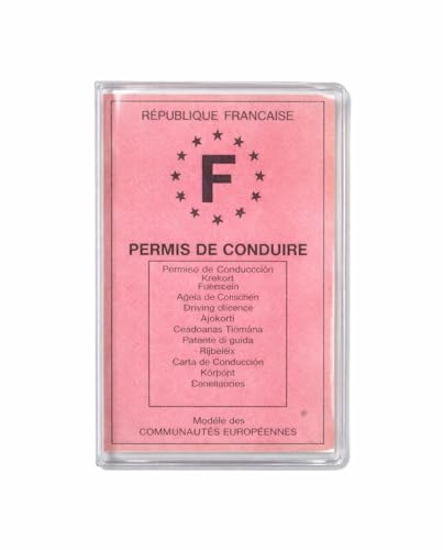 nemau - Pochette Transparente PVC pour Ancien Permis de Conduire – Fabrication Française – Etui de Protection - Format 3 Volets - Permis Rose – Souple...