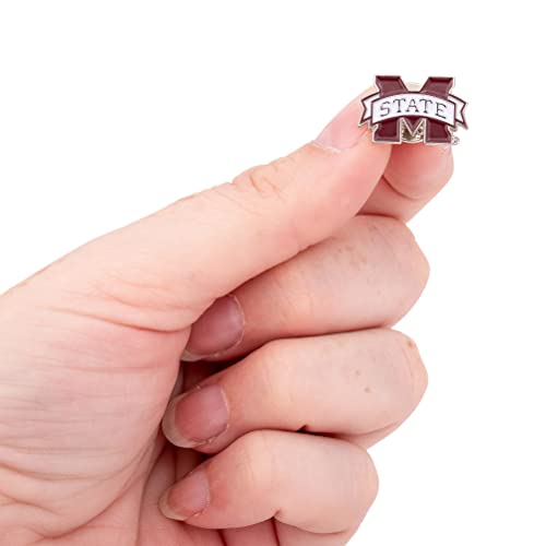 Image of Desert Cactus Mississippi State University Lapel Pin MSST Bulldogs Made of Metal for Formal Wear, Bag and Hat Jewelry, and Tie Tack