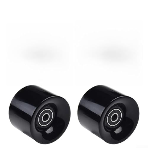 Skate-Rollen-Set, 60 x 45 mm, 78 A, mit ABEC9-Kugellagern für Longboard und Skateboards, Schwarz, 4 Stück
