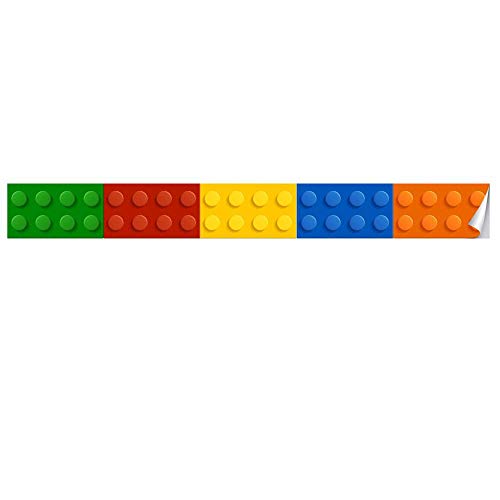 Bordi per carta da parati Blocchi di colore della stanza dei bambini Bordo decorativo adesivo per pareti autoadesiva cucina bagno Wall Decor 10.6cm X5m 10X300CM