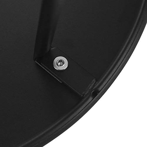 Touch-Rich Patio Bistro Side Table Metal Steel Coffee Snack Tea Accent End Table Small Round Indoor Outdoor Blancy Garden Black #TOP4