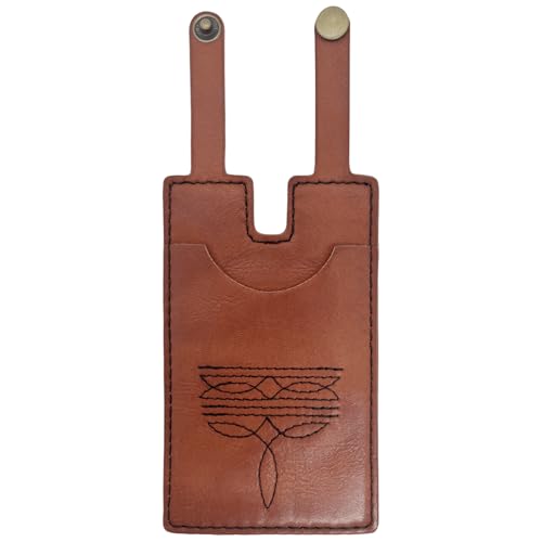 Boot Wallet for Women,Western Boot Wallet with Snap Strap,Leather Boot Wallet, Credit Card Holder(Tawny)