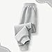 Girls High Waist Joggers Casual Comfort Stretch Cuffed Loose Thermal Sweatpant Fashion Straight Trouser Pocket (3-13 Years) Gray