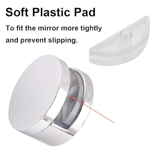 4PCS Silver Mirror Fixings Mirror Clips - Image 3