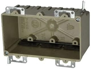 Allied Moulded Products 9313-EWK Fiberglass Reinforced Thermoset Polyester 3-Gang Residential/Receptacle Electrical Switch Box 5-15/16 Inch x 3-1/4 Inch x 2-7/8 Inch 42.5 Cubic-Inch FiberglassBox