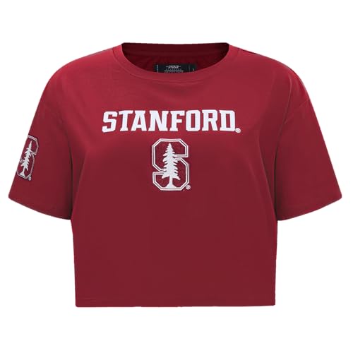 Pro Standard Womens Stanford University Classic Essentials Short Sleeve Boxy Tee Cardinal Red S