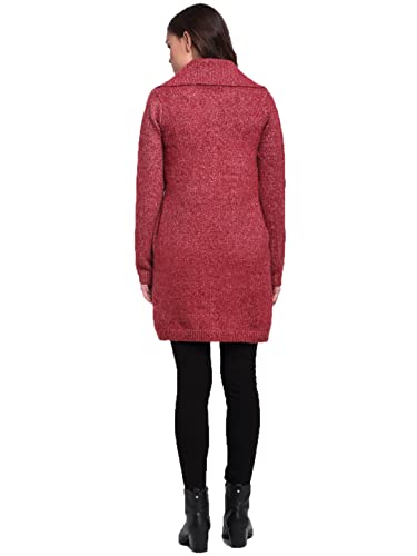 Image of Global Republic Knit Regular Fit Collar Neck Full Sleeves Waist Coat For Women