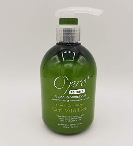 Curl Vitalizer protein+ Olive Oil, Vitamin B5, Ginseng Root Extract Leave In Conditioner 10.2oz By Opro