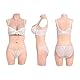 CYOMI Silikon Brüste Brustformen Realistisch Brustplatten Mit Katheter silikon Bodysuit für Crossdresser Transgender Cosplay（Elfenbeinweiß,C Cup）