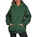 LPIGOH Oversized Hoodies for Women Casual Fleece Sweatshirts - Winter Clothes 2025 Long Sleeve Warm Sweaters - Baggy Athletic Pullove Y2k Hoodie to Wear with Leggings Spring Fashion Dark Green M