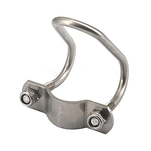 Cross Tube Buckle Stainless Steel Pipe Clip Cross Connector U Shape Pipe Buckle for Farm,Greenhouse,Fence,Max Tube Diameter 1 inch (4 Pieces) - Image 4