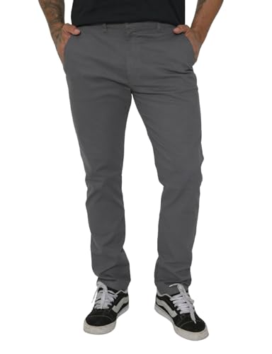 Calça Masculina Sarja Bolso Faca Embutido Lycra Esporte Fino (BR, Numérico, 40, Regular, Regular, Cinza)