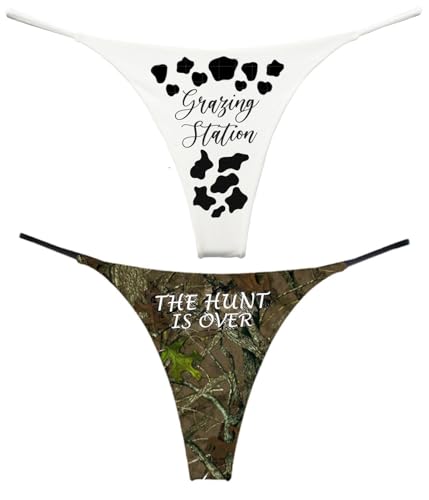 Grazing Station and The Hunt is and Over Women's Thong (Pack of 2)