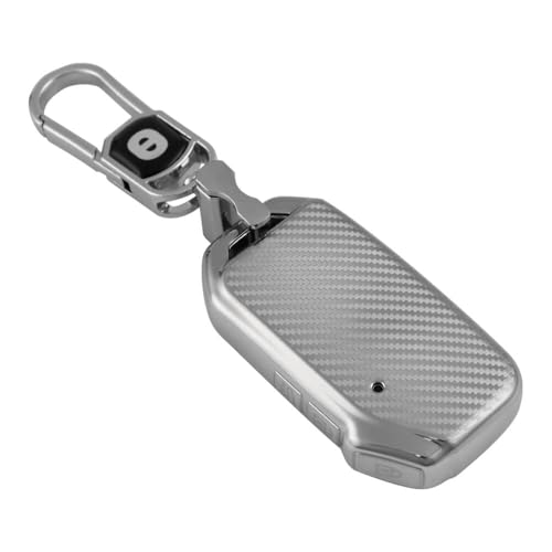Image of Keyzone Silverstar TPU Car Key Cover with Keychain Compatible for Kia Seltos, Sonet 2023 Onwards, 3 Button Smart Key (Silver)