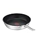 Tefal Jamie Oliver Cook's Classics Stainless Steel Frying Pan, 30 cm, Non-Stick Coating, Heat Indicator, 100 Percentage Safe, Riveted Silicone Handle, Oven-Safe, Induction Pan E3060734
