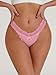 Milumia Women Sexy Panties Floral Lace Cut Out Thongs Mid Waist Underwear Briefs Coral Pink Large