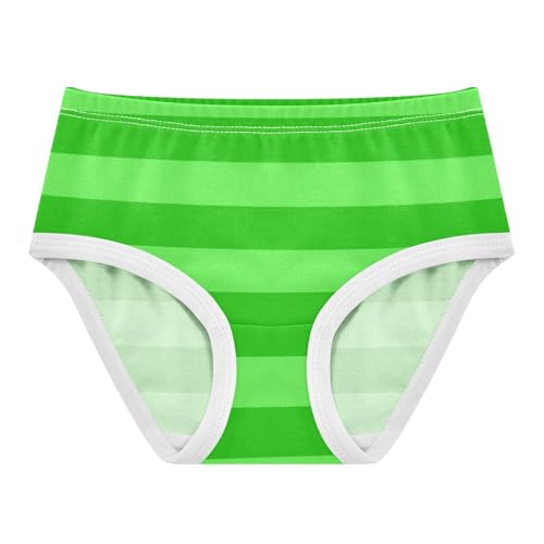 Green Gradient Stripe Toddler Girls's Underwear 2T