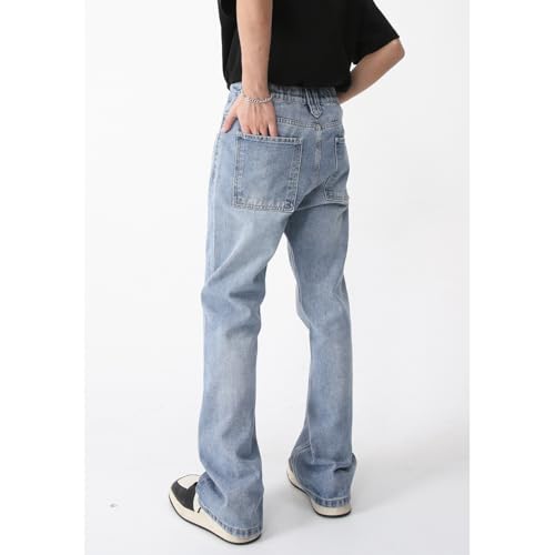 Men's Denim Jeans Slim Fit Vintage Korean Style Casual Commuter Relaxed Weekend Pants for Men4