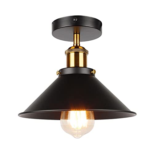 Lustre suspendu industriel en métal pour rénovation éclairage usé