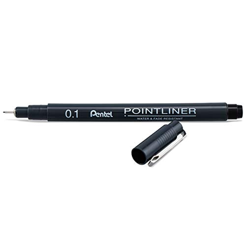 Pentel Arts Pointliner Drawing Pen, 5-Pack, Assorted Sizes, Black Ink (S20Pbp5A) #TOP4