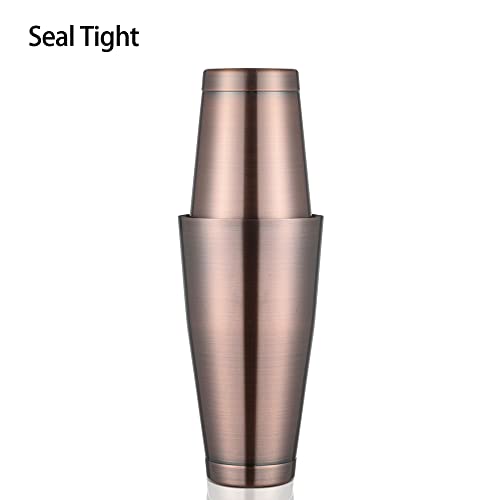 ETENS Boston Cocktail Shaker Antique Copper, Cocktail Shaker Tins Weighted, Bar Shaker Set Bartender Shakers for Bartending - Martini Shaker Stainless Steel Drink Mixer | Bar Tools Metal Shaking Tin