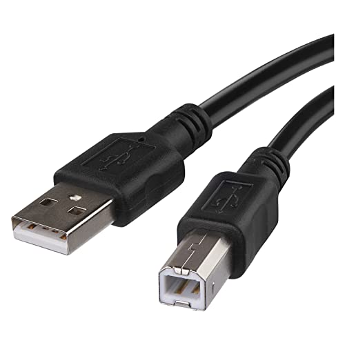 EMOS Câble de Connexion USB-C Vers USB-B pour Imprimantes et Périphériques, Haute Vitesse 480 Mbps, 2 m, Noir