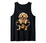Photo Gallery goldie, cane da sollevamento pesi divertente da palestra golden retriever canotta Photo Gallery goldie, cane da sollevamento pesi divertente da palestra golden retriever canotta