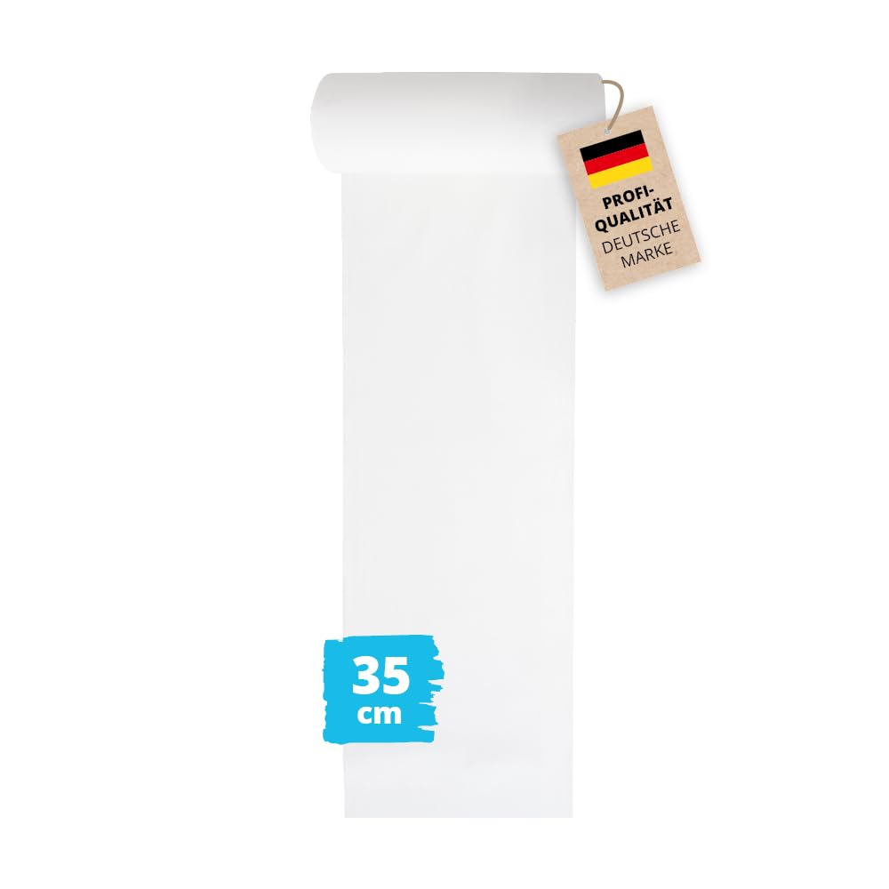 Alfa Flüssigkunststoff Vlies 35cm x 50m – Dachvlies 110g/m² (17,50m²) | Profi Qualität - Zur Einbettung in Flüssigkunststoffe - Nadelvlies aus 100% Polyester - Flachdach abdichten